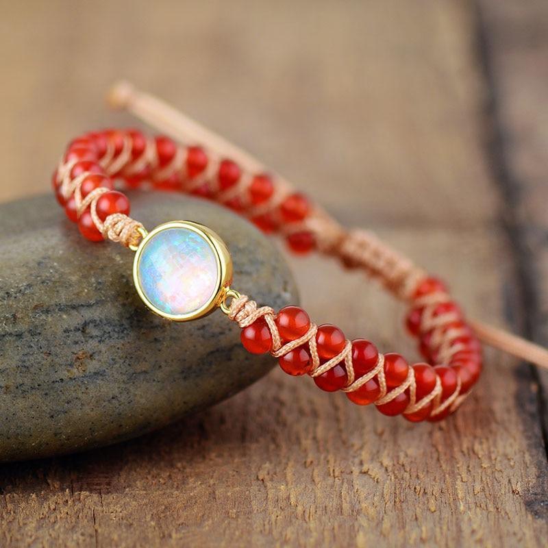 Handmade Luxury Wax  Elegant Bracelet With Stone In Modern Colorful Design For Woman and Ladies - SJB-DIAMOND ELITES