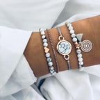 Fashion Bohemia Leaf Round Knot Cuff Bangle Gold Chain Charm Bracelet  for Women Simple Geometric Bracelets Luxury Jewelry - SJB-DIAMOND ELITES