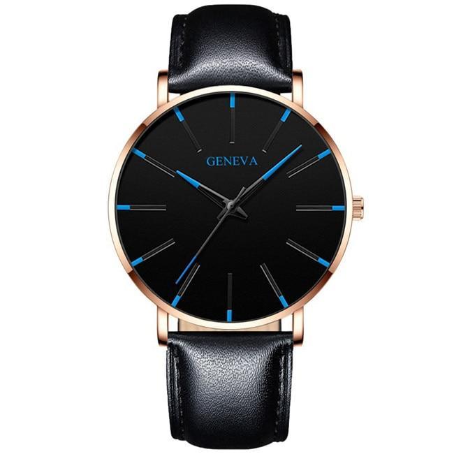 Minimalist Men's Fashion Ultra Thin Watch Simple Men Business Stainless Steel Mesh Belt Quartz Watch Relogio Masculino - SJB-DIAMOND ELITES