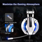 NEW Trend  Gaming Headset Gamer Ear Wired Headphones for Smartphone/PS4/PC/Xbox with Retractable Rotate Microphone and LED Light - SJB-DIAMOND ELITES