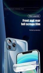 Full Cover Hydrogel Film For iPhone 13 7 8 Plus 6 6s Screen Protector 11 12 13 Pro mini XR X XS Max SE 2020 Back Film Not Glass Full Cover Screen Protector for iPhone Stevvex