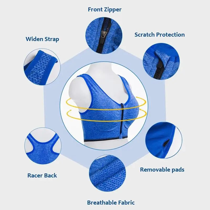 ZipFit Seamless Shockproof Bralette - Breathable Comfort - SJB-DIAMOND ELITES