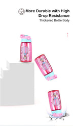 Kids Cartoon Leakproof Creative Baby Feeding Water Cup With Straws For Children Bright Colors Durable Kid Bottles Stevvex