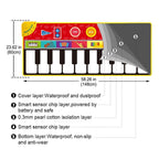 Big Size Music Piano Carpets & 8 Instruments Guitar Accordion Violin Sounds  Musical Play Mat Educational Toy For Kids