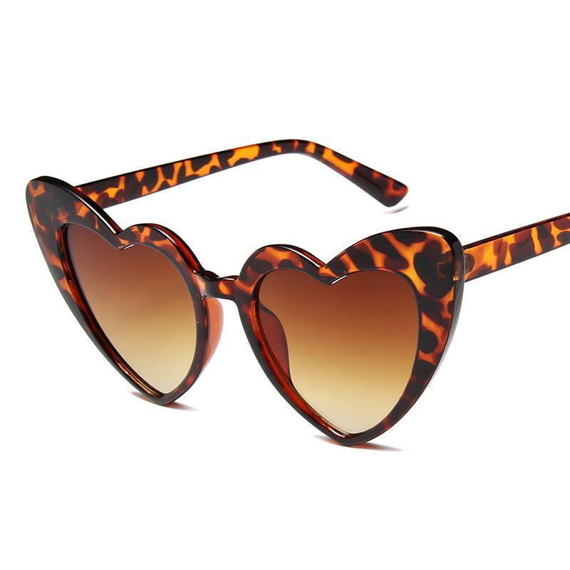 Elegant Retro  Love Heart Sunglasses Women Big Frame Personality Sunglasses Fashion Cute Retro Cat Eye Vintage Sunglasses  For Women and Girl - SJB-DIAMOND ELITES