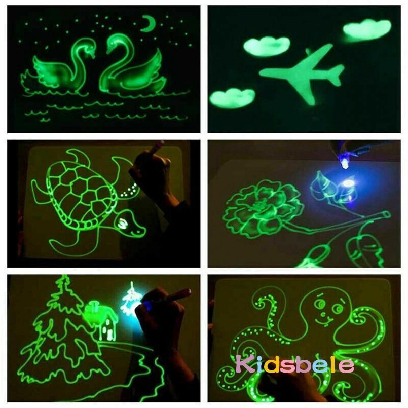 Draw With Light-Fun And Developing Drawing&write Flip Board Kids Educational Toy Magic Drawing Lighting In Dark Gift For Child - SJB-DIAMOND ELITES