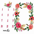 Newborn baby Monthly Growth  Blanket Photography Props Background Cloth For Baby