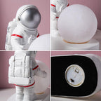 STEVVEX Astronaut Spaceman Moon Night Light Bedroom Bedside Desktop Creative Decoration Table Lamp Gift Light For Children Baby Kids - SJB-DIAMOND ELITES
