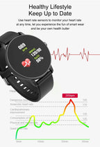 New Fashion Fitness Smart Sports Waterproof Watch For iOS/Android Sistems Smartwatch For Men and Women With Heart Rate Blood Pressure Tracker Modern Design - SJB-DIAMOND ELITES
