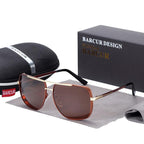 Luxury Elegant Square Polarized Sunglasses Brand Driving Glasses for Men and Boys With UV400 Protection - SJB-DIAMOND ELITES