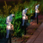 Decorative LED Garden Waterproof Yard Lamp In Shape Of Parrot Outdoor Resin Solar Lights For Pathway Doorway Lawn - SJB-DIAMOND ELITES
