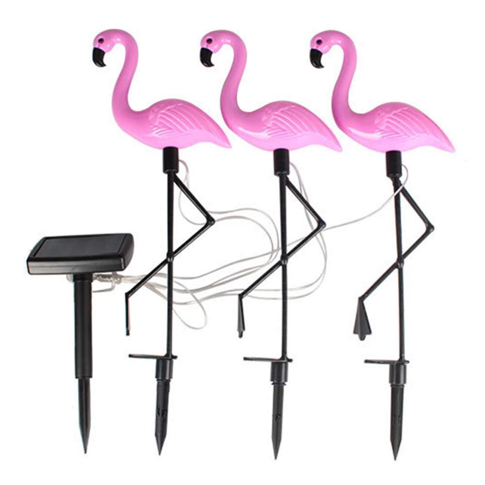 Flamingo LED Solar Modern Lamp For Garden And Yard With Base Station 3 Piece Set Decorative Lighting For Pathway Driveway Landscape - SJB-DIAMOND ELITES