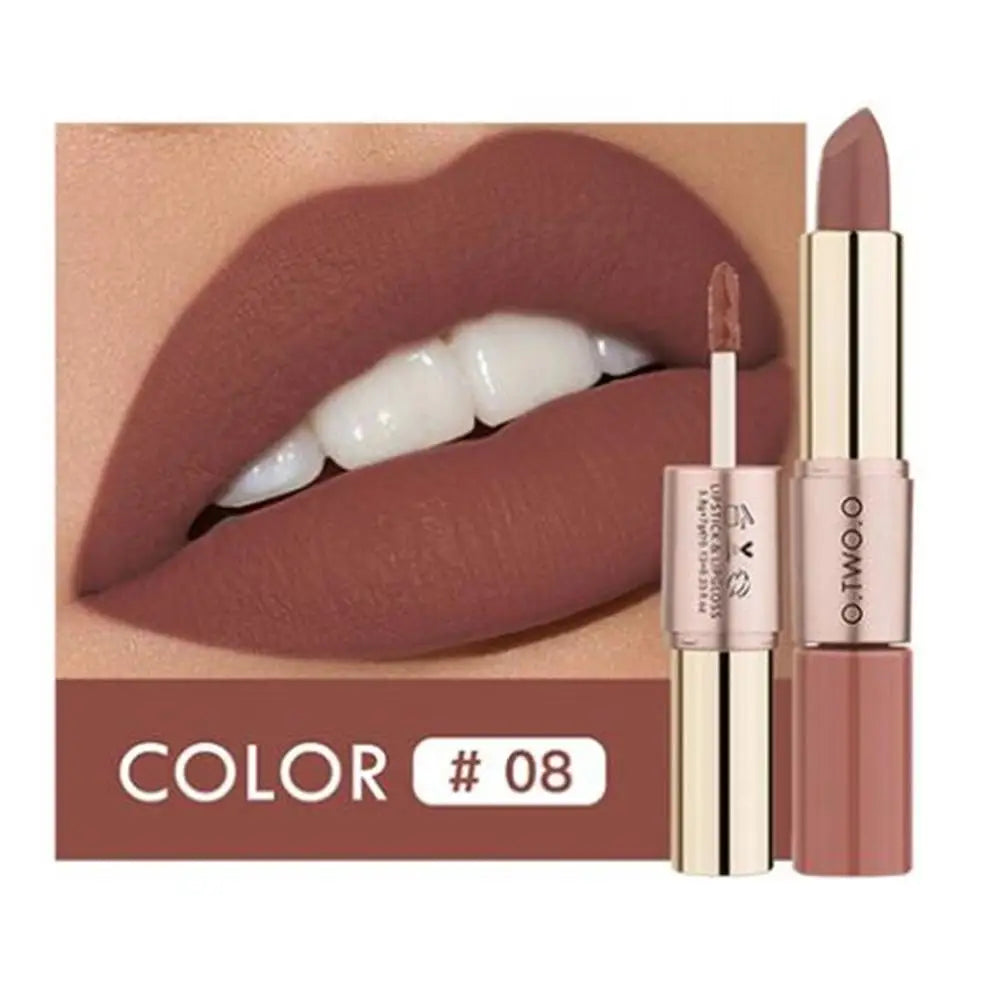 O.TWO.O 12 Colors Makeup Lipstick Lip Gloss Sexy Red Lip Stick Waterproof Moisture Lips Cosmetics Matte Lipsticks Lootquake LLC