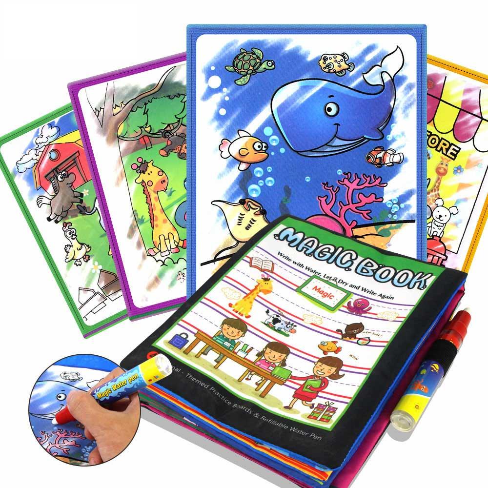 Magic Water Drawing Books Coloring Books Doodle & Magic Pen Painting Drawing Board Children  Painting Toys Birthday Gifts - SJB-DIAMOND ELITES