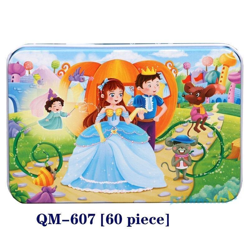 New 60 Pieces Wooden Puzzle Kids Toy Cartoon Animal Wooden Puzzles Child Early Educational Learning Toys for Christmas Gift - SJB-DIAMOND ELITES