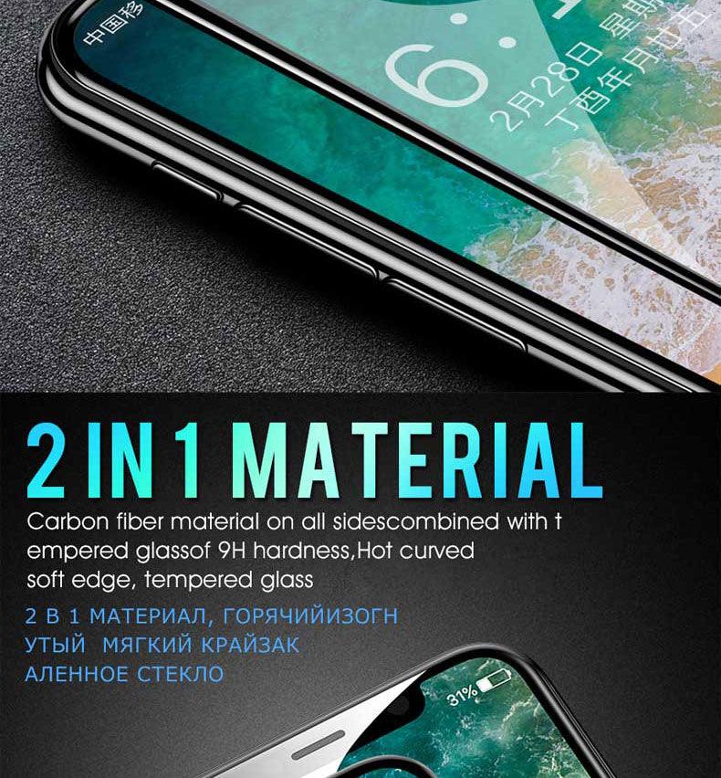 2000D Curved Edge Tempered Glass For iPhone SE 2020 6 6S 7 8 Plus Full Cover Glass on iPhone 11 Pro XS Max X XR Screen Protector Screen Protector No Side Bezel Easy Installation Frame 3X Stronger Screen Protector Stevvex