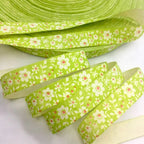 5Y 1.5cm/2.5cm Flowers Printed Cotton Floral Ribbon For Handmade DIY Craft Scrapbook Gift Packing Easter Wedding Christmas Deco Lootquake LLC
