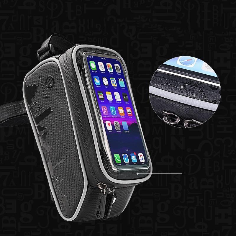 Black Waterproof Bicycle Phone Holder Bag Accessories Mobile Phone Stand Case For Bike