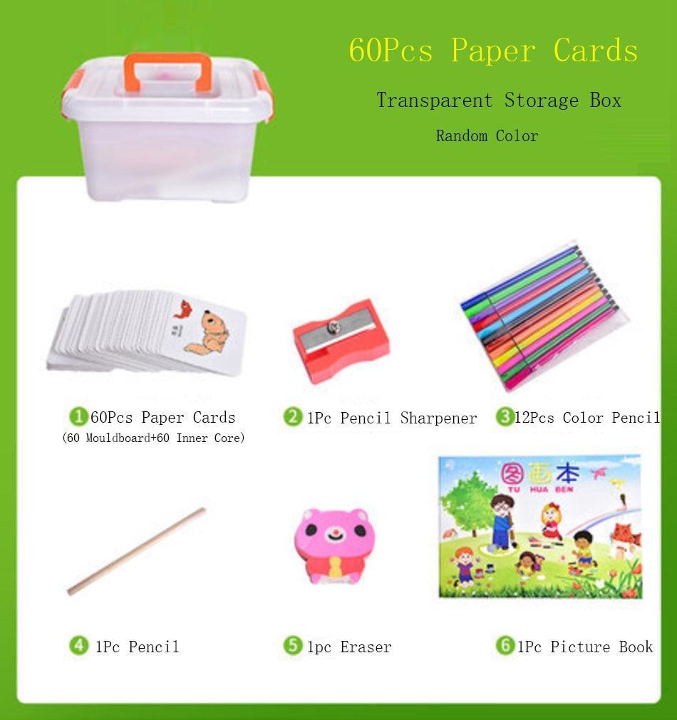 100Pcs Baby Wooden Drawing Toys Painting Stencil Templates Coloring Board Children Creative Doodles Early Learning Education Toy - SJB-DIAMOND ELITES