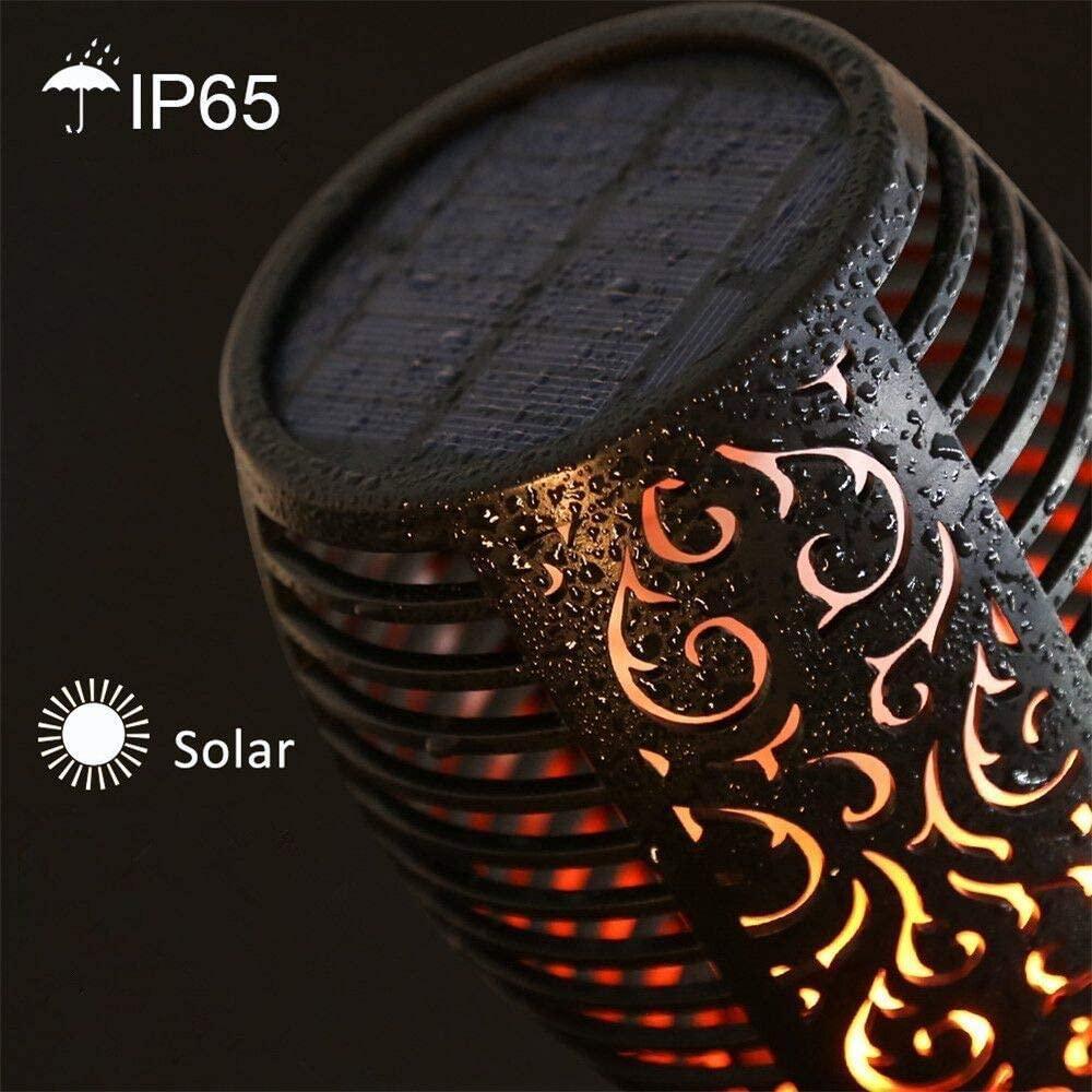 33/96 LED Solar Stainless Steel Torch Lamp For Yard Garden Pathway Doorway Courtyard - SJB-DIAMOND ELITES
