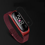 STEVVEX Men's Business Electronic Watch Simple Luxury Steel Belt Folding Buckle Sports Digital Watch For Men and woman - SJB-DIAMOND ELITES