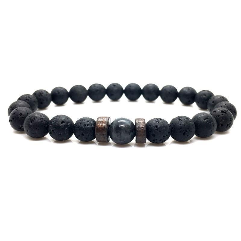 Lava Stone Men Wrist  Bracelet Natural Moonstone Bead Tibetan  Chakra Diffuser Bracelets For Men Jewelry Cool Gifts - SJB-DIAMOND ELITES