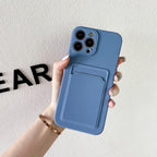 Soft Silicone Phone Case For iPhone 14 13 Pro Max 13Pro Silicone Soft Mobile Phone Case Wallet Card Holder Cover Slim Fit Thin Protective Soft Shock-Absorbing Wallet Case Stevvex
