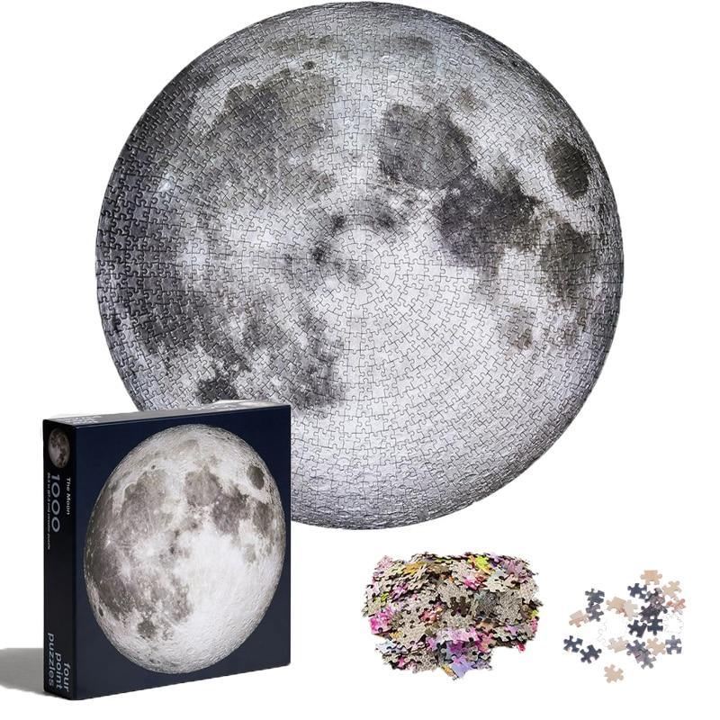 1000pcs Modern Round Puzzles Toys Puzzles Educational Toys Puzzles For Adults Interesting Goods Learning And Education Moon and Planets Puzzles - SJB-DIAMOND ELITES