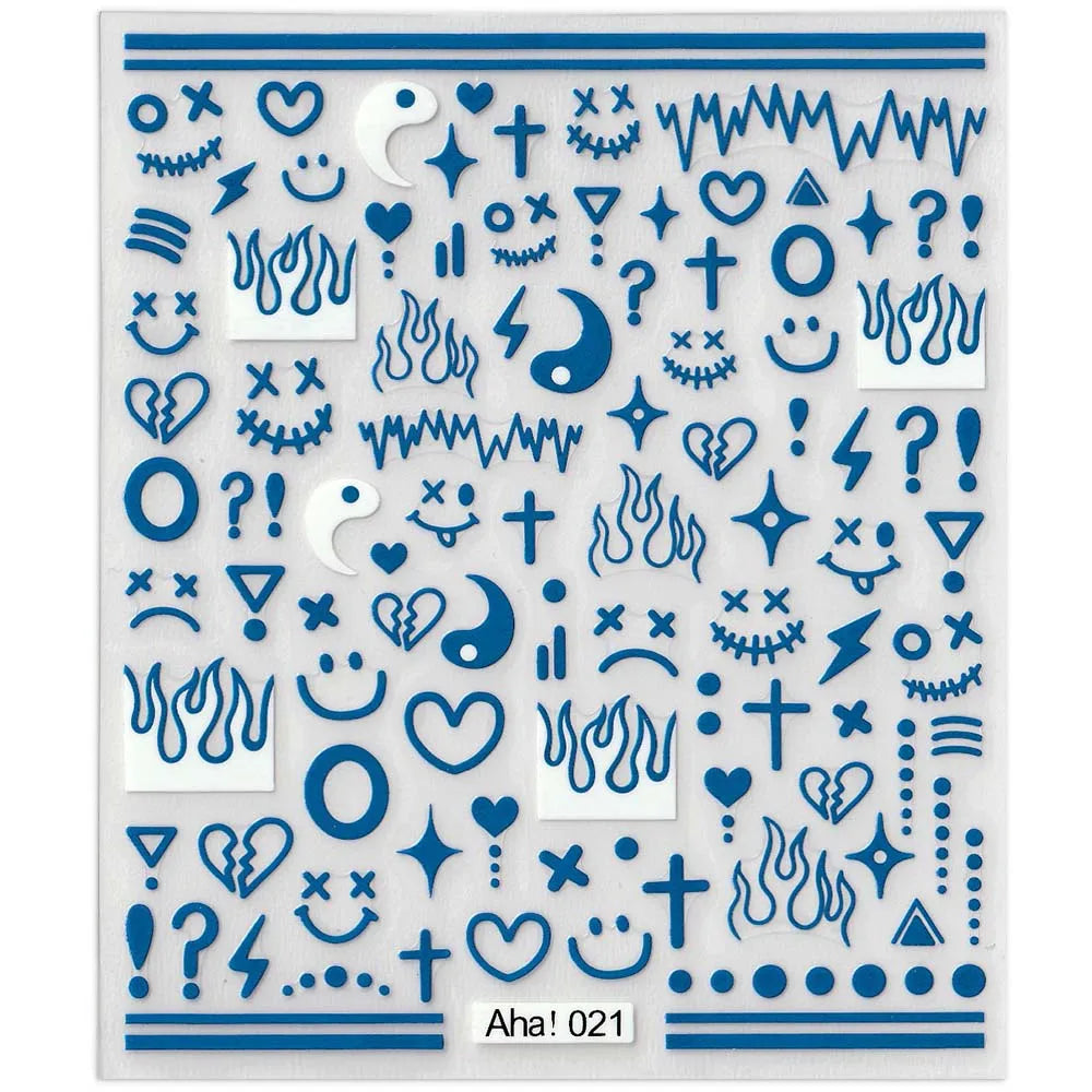42Model Sticker Nail Decal 3D Adhesive Patch,Smile/Animal/Flower Nail Art Decorations Manicure Sticker Easter Day Design Decal- Lootquake LLC
