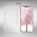 Flowers Cartoon Screen Protector For iPhone 13 12 11 Pro Max Soft Edge Tempered Glass on For iPhone XS MAX XR 7 8 PLUS Lovely Easy Installation Frame 9H Hardness Full Coverage Bubble Free Cute Lovely Cherry Blossom Design Glass For iPhone Stevvex