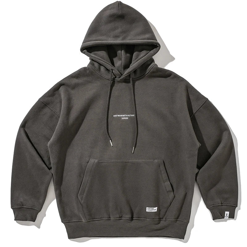 Plus Size Harajuku High Quality Thin Fleece Hoodie Japanese Streetwear Hip Hop Sweatshirt Men Clothing Korean Couple Pullover Pi-Mart