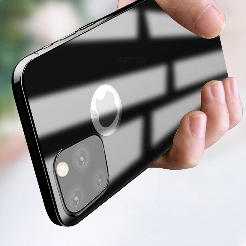 Back 9H Tempered Glass For iPhone 14 Plus 13 12 mini 11 Pro X XR XS Max Rear Screen Protector Protective Film Gold Black White Anti Scratch Edge to Edge Coverage Back Glass for iPhone Stevvex
