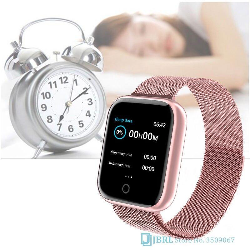 Luxury NEW Fashion Style Stainless Steel Smart Watch For Women and Men Electronics Sport Wrist Watch For Android IOS Square Smartwatch Smart - SJB-DIAMOND ELITES