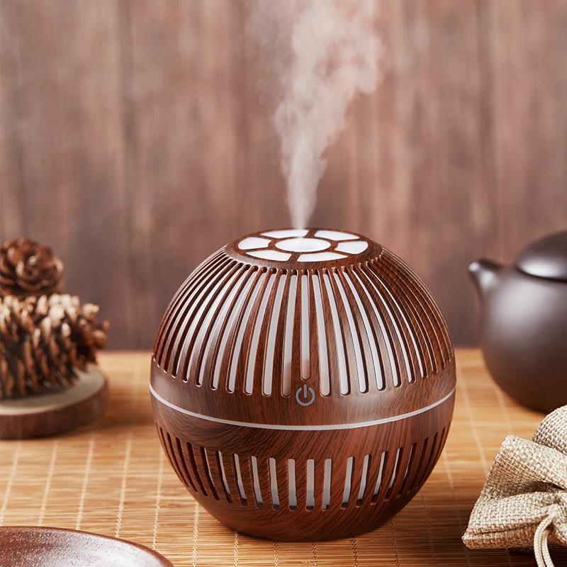 Mini USB Aroma Essential Oil Diffuser Ultrasonic Air Humidifier Mist Maker Aroma  7 Color LED Light Home Office Stevvex