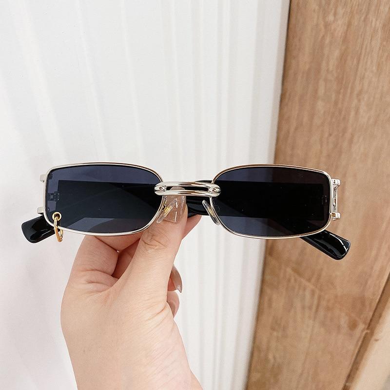 Popular Fashion Small Rectangle Women Luxury Sunglasses Brand Designer Vintage Punk Men Sunglasses Style With Shades UV400 Protection Stevvex