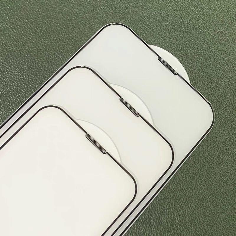 3Pcs Dust Net Protective Glass For iPhone 13 12 11 Pro XS Max XR 12 Mini Full Cover Protector Tempered Glass on iphone 13 14 Pro  Soft Flexible Ceramic Film Screen Protector Compatible with iPhone Stevvex