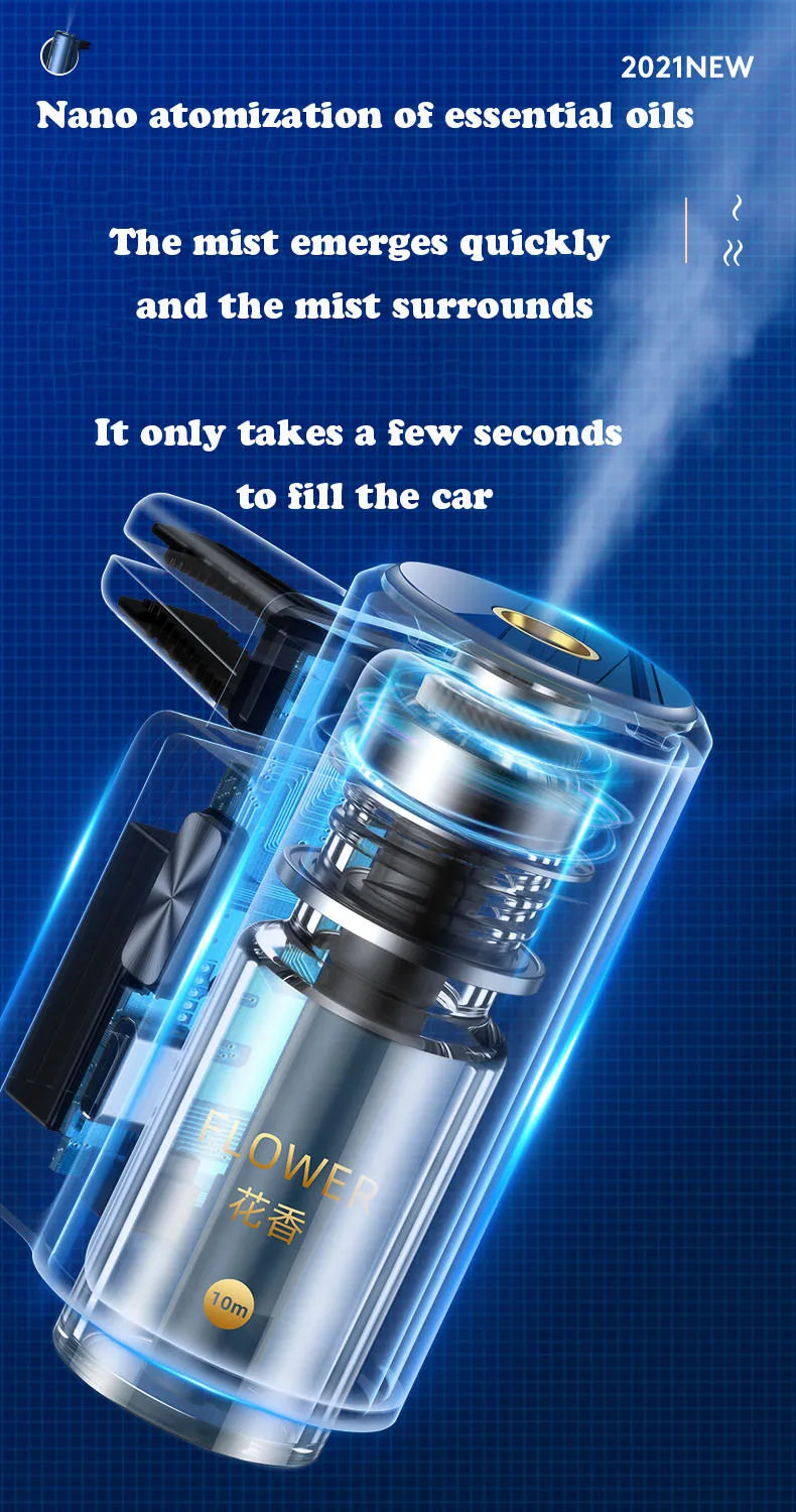 Electric Auto Air Diffuser Aroma Car Air Vent Humidifier Mist Wood Grain Essential Oil Aromatherapy Freshener Perfume Fragrance Lootquake LLC
