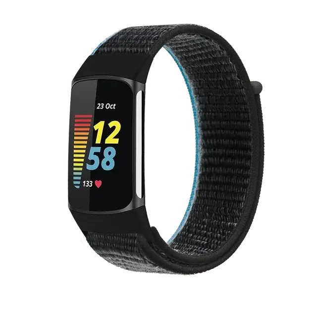 Fitbit Charge 5 6 Nylon Velcro Band - Durable Comfortable Strap - SJB-DIAMOND ELITES
