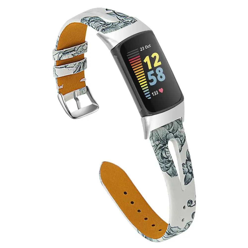 Fitbit Charge 5 6 Leather Band - Stylish Durable Accessory - SJB-DIAMOND ELITES