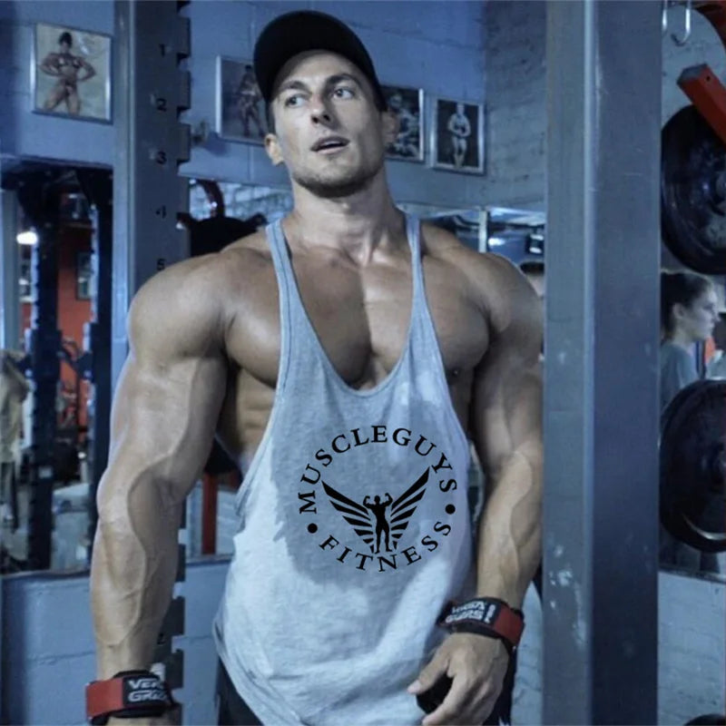 FlexFit Men's Muscle Gym Tank - Sleeveless Sportswear THRIXINE
