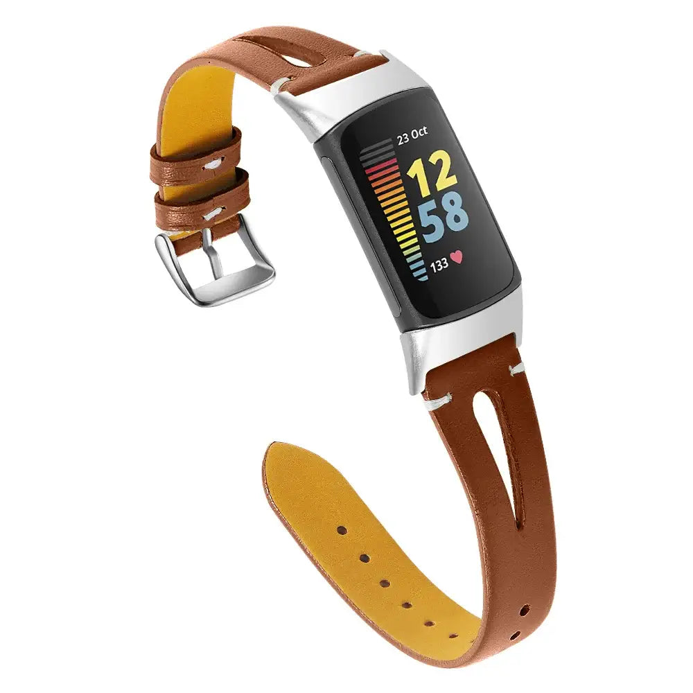 Fitbit Charge 5 6 Leather Band - Stylish Durable Accessory - SJB-DIAMOND ELITES