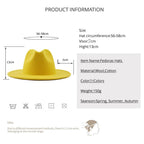New Adjustable Unisex Wool Fedora Hat Luxury Wide Brim Fedora Floppy Hat Gentleman Elegant Winter Autumn Wide Comfortable Soft Hat Outdoor Wide Brim Hat With Strap Stevvex