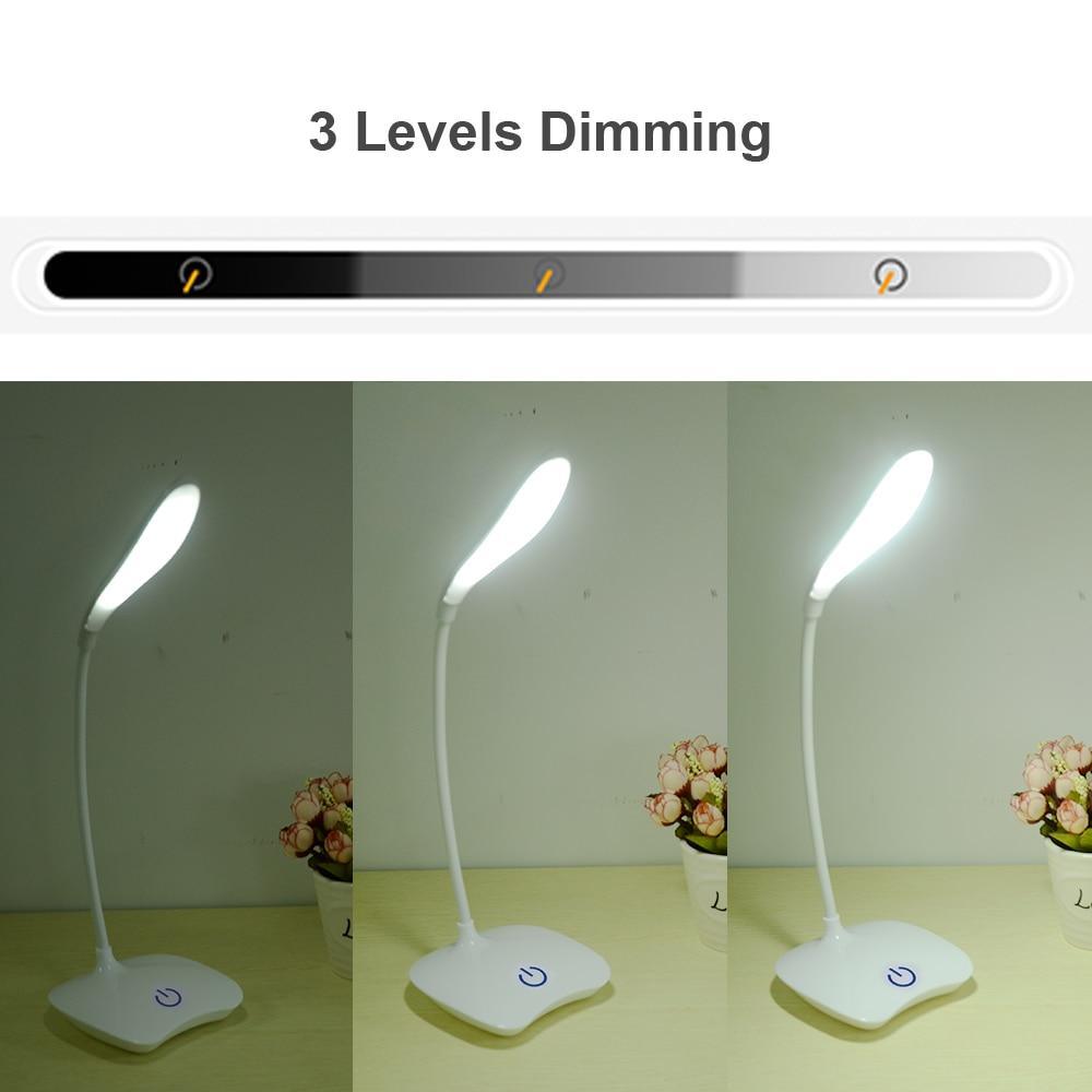 STEVVEX Reading Table Lamp LED Stand Desk Lamp With Rechargeable Battery Levels Brightness Study Reading Desk Lamp For Student Office - SJB-DIAMOND ELITES