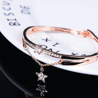 Rose Gold Stainless Steel Bracelets & Bangles Female Heart Forever Love Charm Bracelet For Women - SJB-DIAMOND ELITES