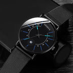 Men Watches Luxury Fashion Mens Business Watch Ultra Thin Stainless Steel Mesh Belt Quartz Wrist Watch For Men's and Boys - SJB-DIAMOND ELITES