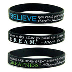 Dream Greatness Believe Motivation Silicone Rubber Bracelets Perfect Gift For Men And Women Cool Style - SJB-DIAMOND ELITES