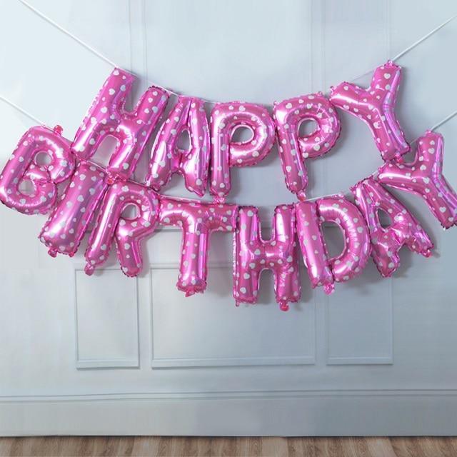 13pcs Luxury Happy Birthday Decoration Balloons Rose Gold Letter Foil Ballons Birthday Party Decorations Globos Balony Anniversaire For Birthdays and Celebrations - SJB-DIAMOND ELITES