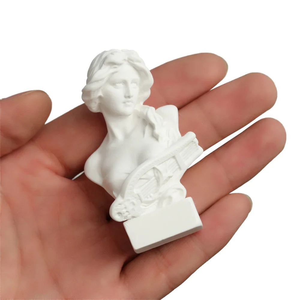Mini Plaster Statue Greek Mythology Celebrities Famous Sculpture Figurine Drawing Practice Gypsum Bust Portraits Lootquake LLC