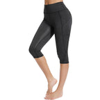 Casual Women's Yoga Pants Gym Fitness Sports Cropped Leggings Pocket Slim Pants Female Solid Color Women's Seamless Scrunch Legging Workout Leggings For Women Lift Tight Gym Yoga Home Pants Stevvex