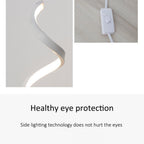 LED Spiral Table Lamp Modern Curved Desk Bedside Lamp Dim able Warm White Light For Living Room And Bedroom - SJB-DIAMOND ELITES